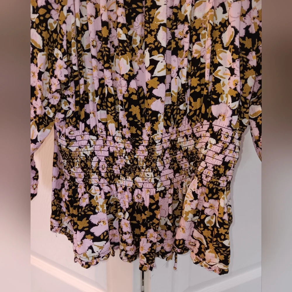 Free People Sweet Memories Boho Floral Blouse. Size L.